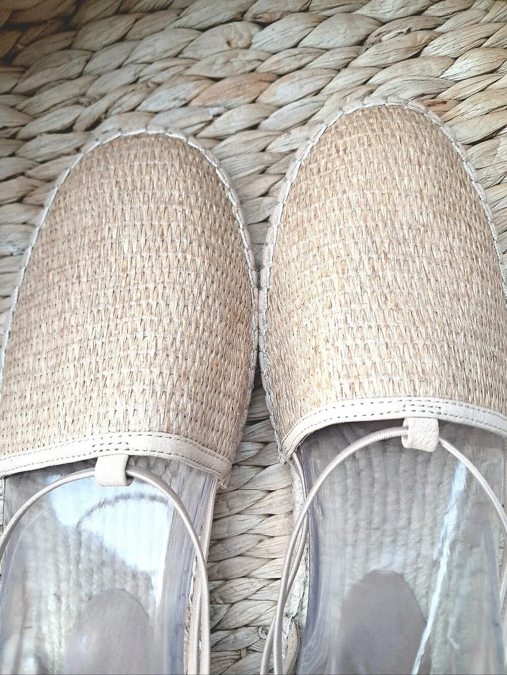 Eileen Fisher Lee Raffia Espadrille Flats NWOT Natural Sz 10